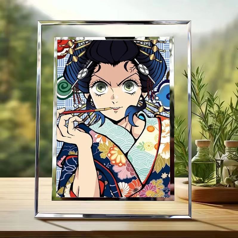 鬼灭之刃嘴平伊之助水晶玻璃相框