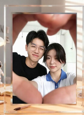 钟意cp再见十八班钟晚甄高清水晶玻璃相框桌面摆件送朋友送自己