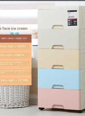 Thickened large plastic drawer type storage cabinet shoe cab