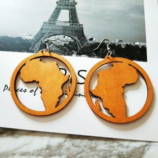 African wooden earrings black girl women crop earings 女耳环
