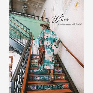 泳衣外搭 度假比基尼罩衫 欧美2022新款 雪纺绿色沙滩外套防晒衣开衫