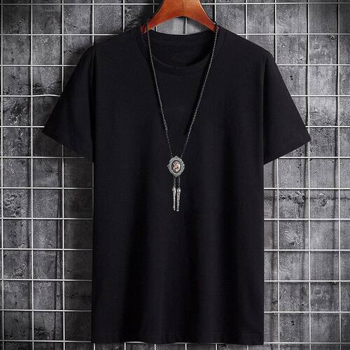 mens white t-shirt tshirt for men大码t恤纯色短袖运动T恤衫男