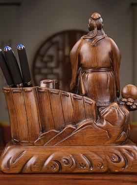 师恩难忘孔子像笔筒品摆件创7152意书房办送公桌摆设业纪毕念教师