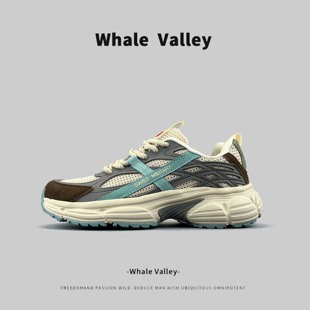 情侣款 Whale 女网面透气户外越野跑步鞋 复古慢跑鞋 Valley外贸男士