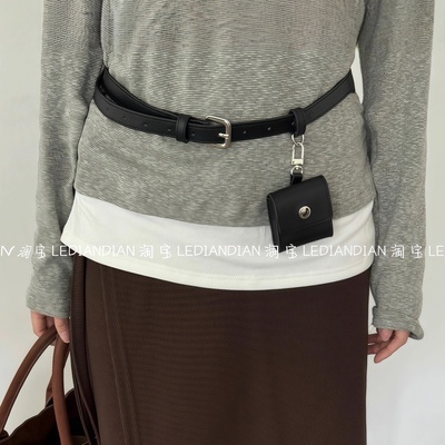韩风皮质腰包！韩系配饰