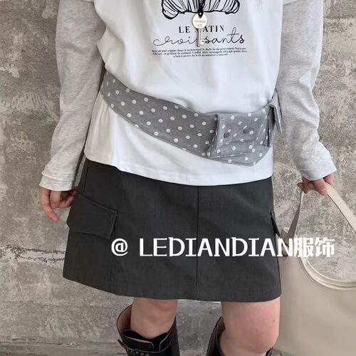 屁帘+腰包+皮带!韩系复古腰包女