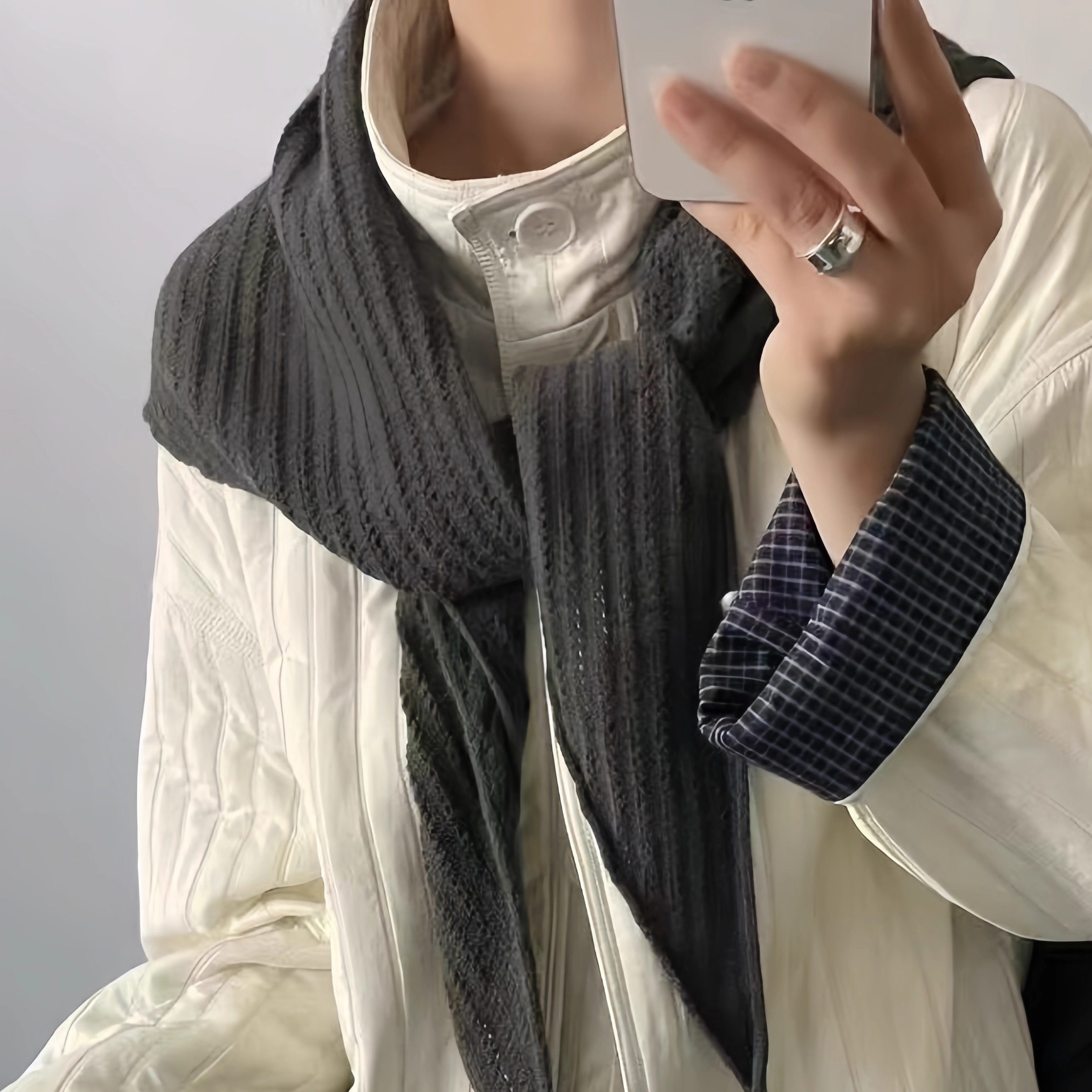 INS披肩屁帘~博主同款服饰搭配穿搭叠穿围巾三角巾百搭配饰围脖