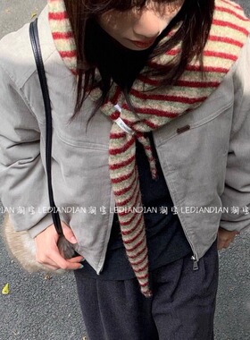 秋冬毛毛围巾+披肩 复古针织围巾韩系ins 风保暖围脖学生通勤百搭