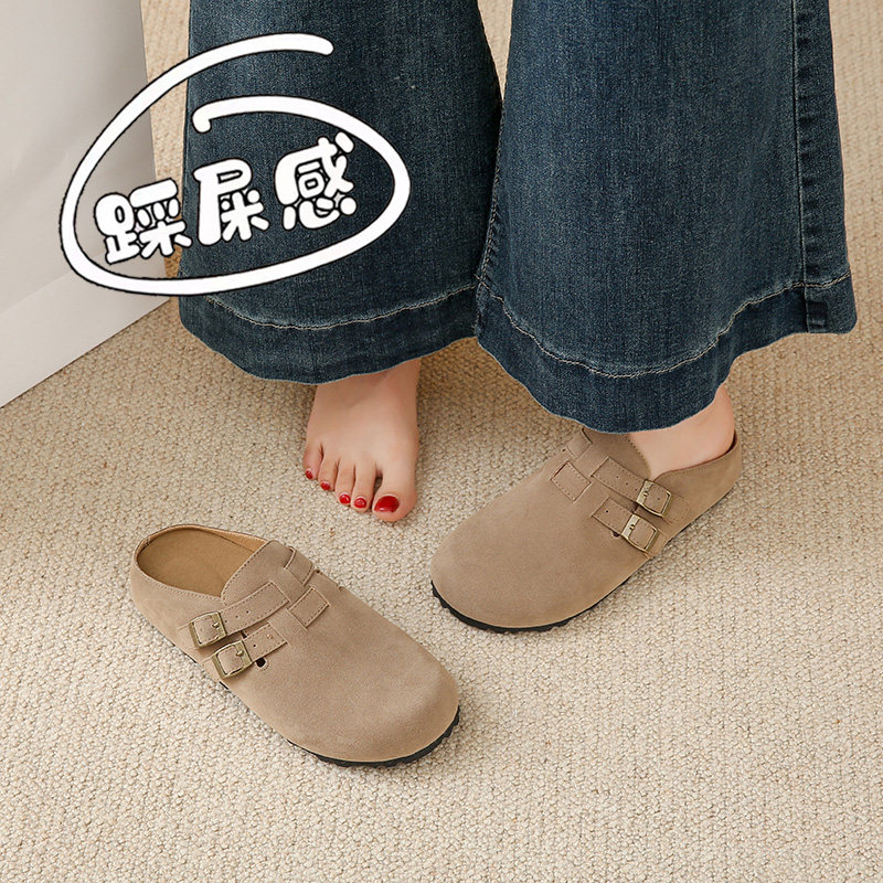 包头软底拖鞋女2026春季外穿懒人孕妇勃肯单鞋舒适一脚蹬半0123r,女鞋,勃肯鞋/软木鞋,淘宝优惠券,粉丝福利购,淘宝优惠卷