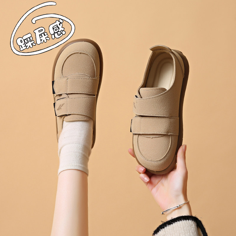 平底孕妇豆豆鞋女春季大头浅口勃肯单鞋魔术贴防滑覆古面面0123r,女鞋,勃肯鞋/软木鞋,淘宝优惠券,粉丝福利购,淘宝优惠卷