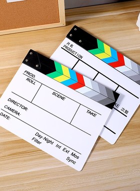 速发中影导演装板器亚克力电英文影视剧组场记板拍照摄影道具打饰