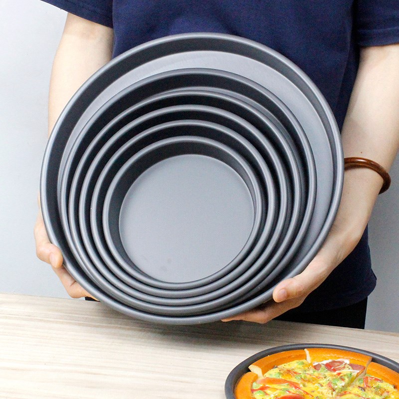 速发4TX膜厚披萨盘商用烤箱家用硬加不粘浅中深7 8  10 12寸piz