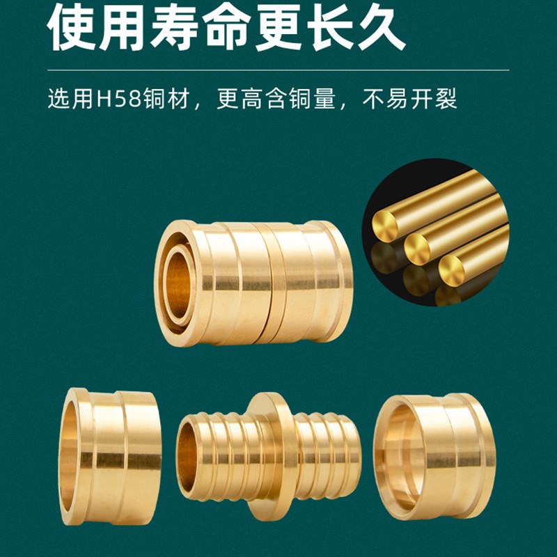 速发DT管地暖管专用接头配件铝塑管滑紧件地热0P等径直接162水25