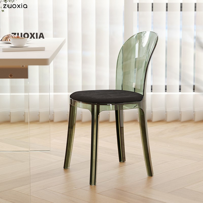 速发亚克力家用餐椅明意师计设透创椅餐厅靠背书桌椅
