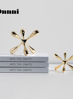 速发装饰推荐十字水滴铜装件金色软摆饰品象板间酒店卧室抽样艺术