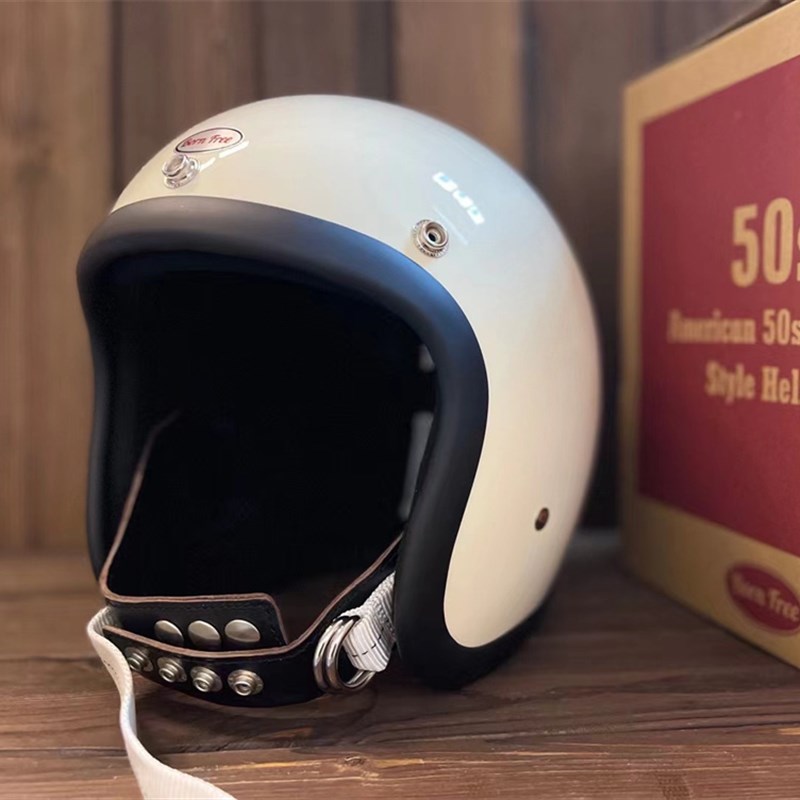 速发borf盔ee50年机/4半盔小盔体哈雷凯旋代车500TX复古头r男款