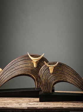 速发牛气冲天财中式摆件招宅镇新办公室装饰品玄关入户进门工艺品