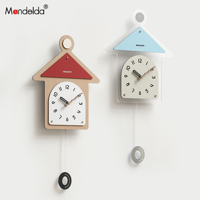 速发Made2da奶油风钟表挂钟客厅家用创意20新4l款餐厅简约时钟装