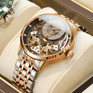 德国新款 手表十大米勒品牌镂空理查德 双陀飞轮机械手表全自动男士