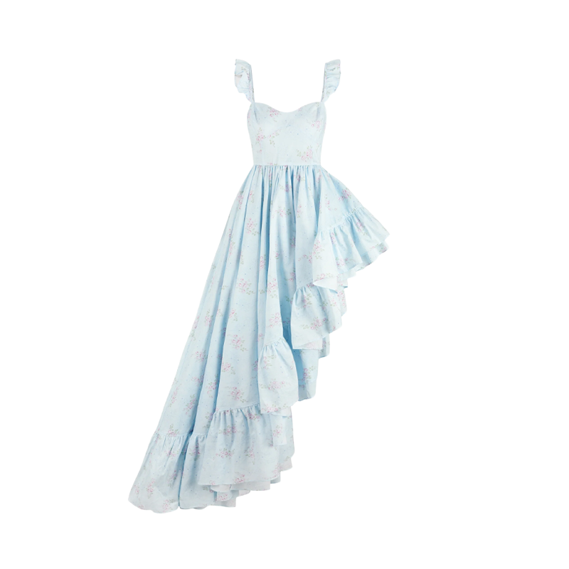 度假风斜切温柔显白氛围感连衣裙