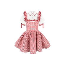 圣诞特辑|糖果人姜饼裙 红白条纹 娃娃领连衣裙Selkie Collection