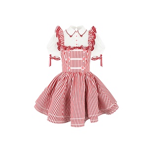 娃娃领连衣裙Selkie 红白条纹 Collection 糖果人姜饼裙 圣诞特辑