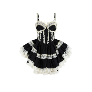 collection 黑白吊带连衣裙Selkie SKODSO5028VLTL 鹦鹉梨严选