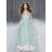 拖尾礼服裙Selkie 薄荷巧克力印花经典 Collection 新款 春季