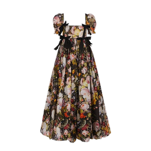 【经典礼服】黑底繁花 在逃公主及踝礼服裙 Selkie Collection