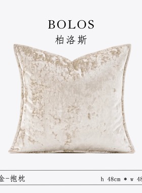 柏洛斯Luxurious〖花云〗高级渐变绒布客厅沙发腰靠枕抱枕