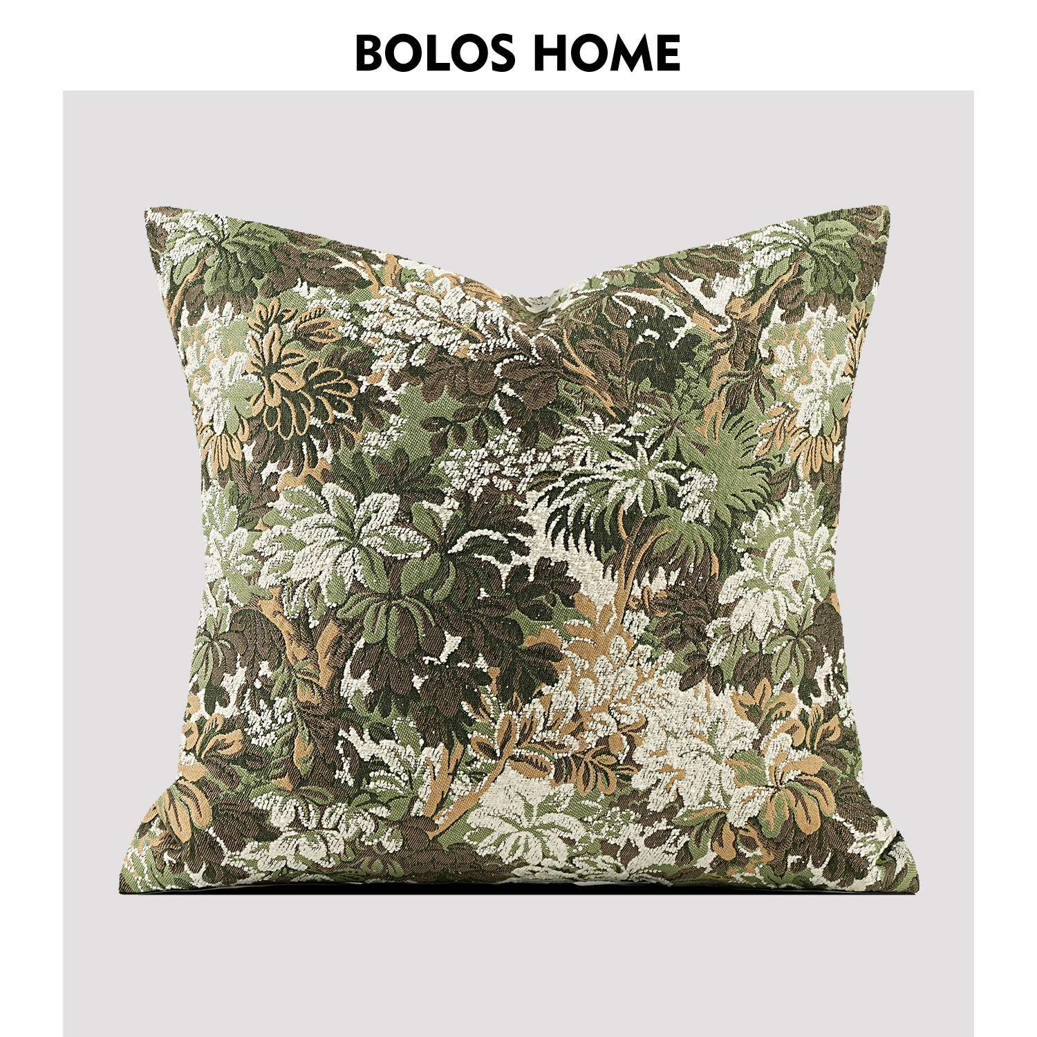 BOLOS HOME 轻奢复古提花刺绣高端装饰抱枕别墅样板间沙发腰靠垫