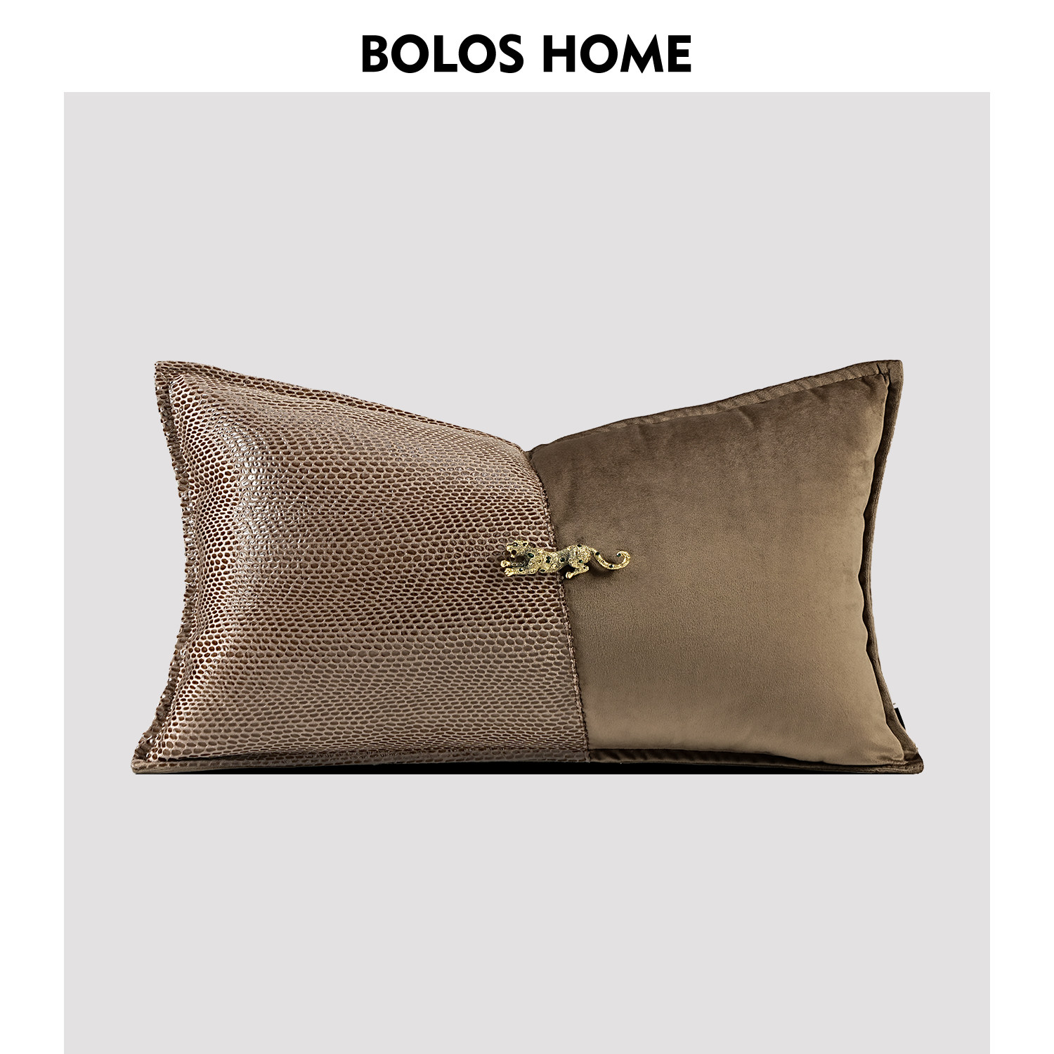 柏洛斯Velvutex『绒镶』轻奢高级咖色沙发腰枕背靠垫酒店床头抱枕,居家布艺,腰靠垫,淘宝优惠券,粉丝福利购,淘宝优惠卷