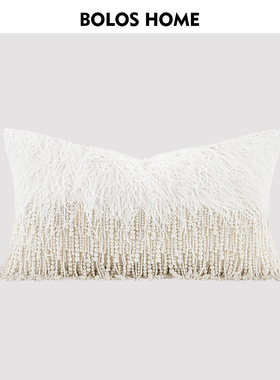 柏洛斯Hand-woven客厅沙发腰靠枕轻奢样板房别墅高端颜值长条抱枕