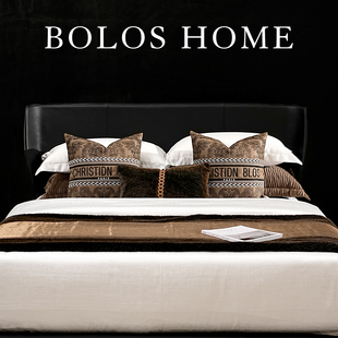 柏洛斯Owen〖欧米〗高端轻奢深咖床上四件套样板房酒店床品