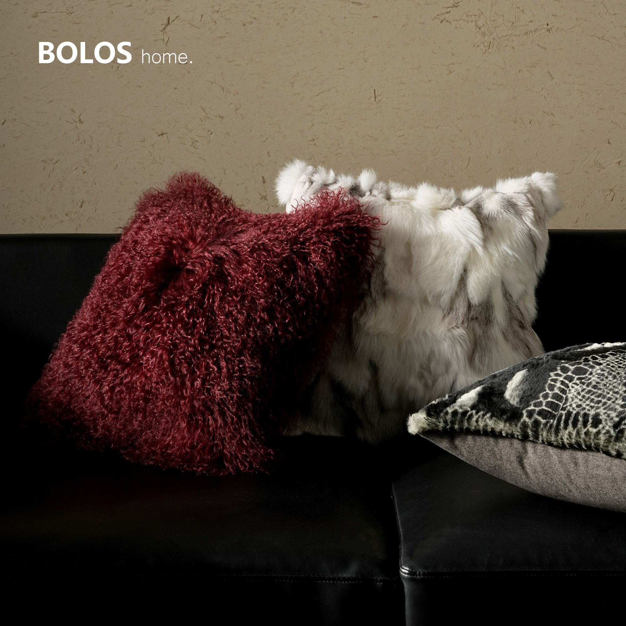 柏洛斯Fawnho『梵』轻奢高级感酒红色滩羊毛沙发抱枕腰靠样板间,居家布艺,靠垫/抱枕,淘宝优惠券,粉丝福利购,淘宝优惠卷