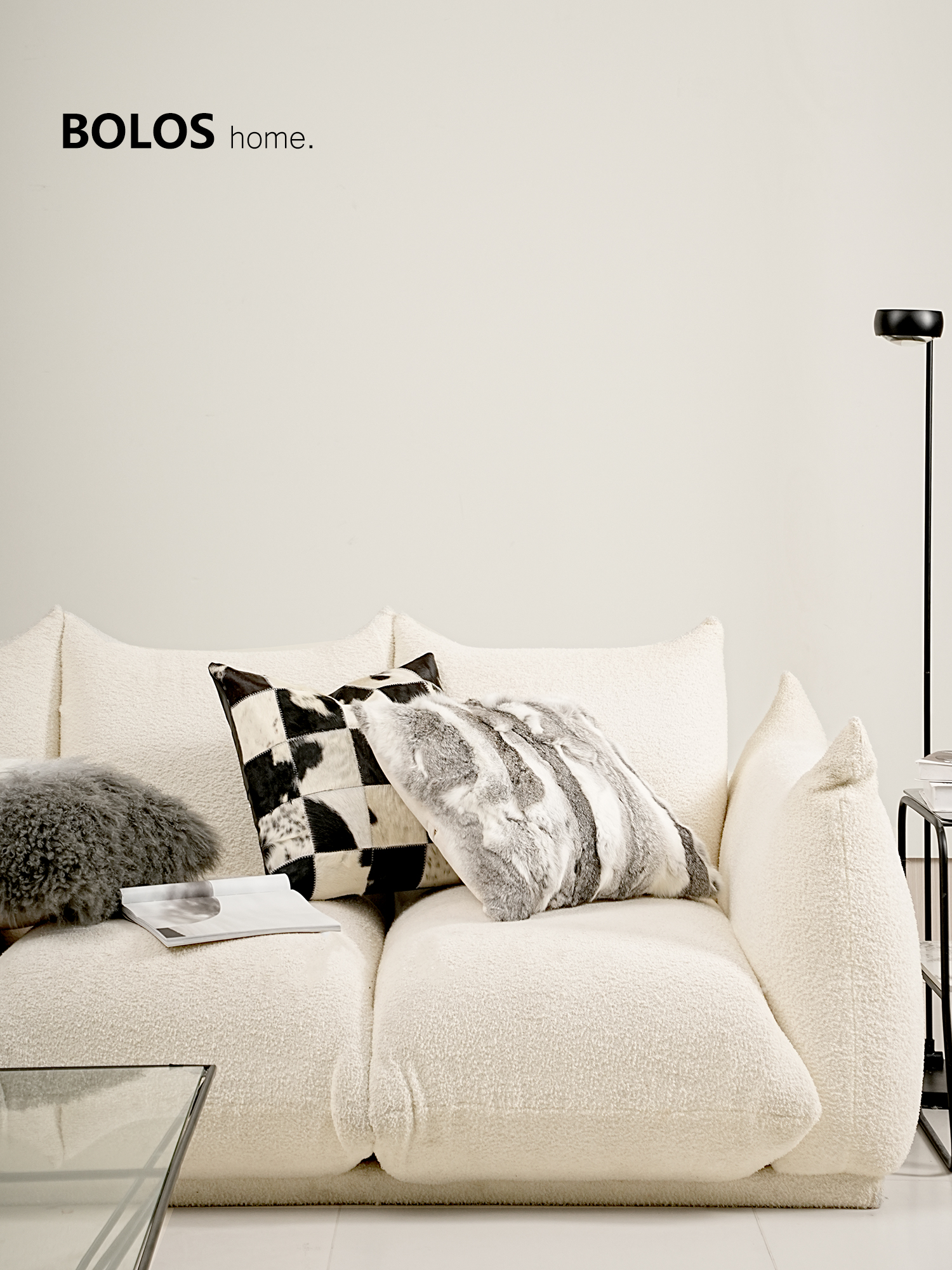 柏洛斯Zenith『臻逸』轻奢高级感渐变羊毛沙发卧室抱枕腰靠样板间