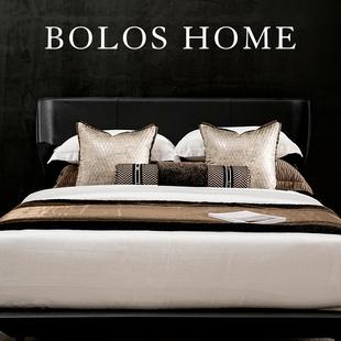 柏洛斯Camille 轻奢高端腰枕背靠垫高级感样板间酒店床上 山茶