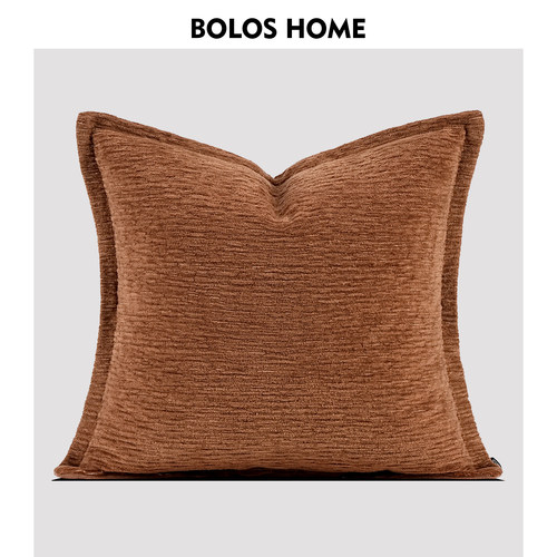 柏洛斯Velvety『绒境』轻奢高端橘橙色沙发酒店客厅抱枕床头靠枕