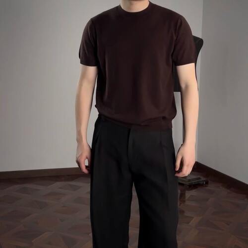 短袖2.0收口下摆袖口正肩版型SlimFit