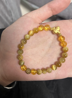 黄金中药养生小生姜转运珠999足金硬金巨财姜至手链女送女友礼物