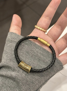 黄金手链饕餮图腾足金999男生手串纯金送男友送女友老婆七夕礼物