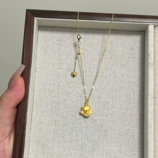 黄金KT吊坠hellokitty3D足金999纯金凯蒂猫情人节送女友礼物项链