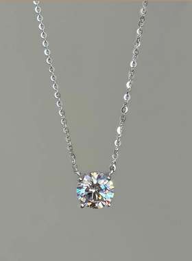 925纯银闪光鼻屎钻项链女轻奢精致不掉色轻奢高级百搭锆石锁骨链