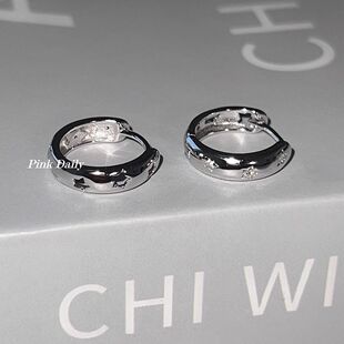 镂空五角星耳扣养耳洞星星耳圈设计感小众耳环ins风个性时尚耳环