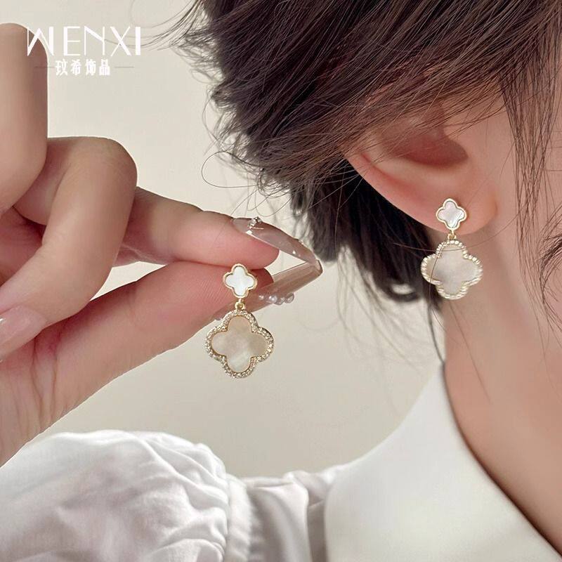 气质幸运草耳钉耳坠2025新款爆款夏天时尚百搭耳钉小众设计耳饰女,饰品/流行首饰/时尚饰品新,耳环,淘宝优惠券,粉丝福利购,淘宝优惠卷