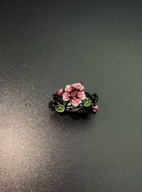 Vintage古着 Gothic ruby rose戒指