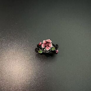 Vintage古着 Gothic ruby rose戒指