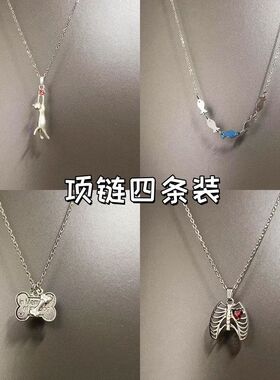 韩版流行项链可爱小猫咪吊坠锁骨链创意设计时尚潮流百搭吊坠