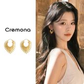 独特漂亮线条桃心耳环小众设计感夸张耳扣2025新款 绝美气质耳饰女