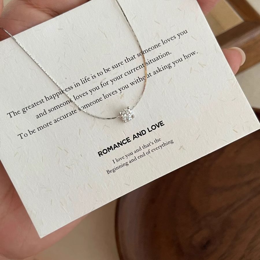 一钻封神!超闪清透大方日系高级清冷感百搭洋气项链颈链质感百搭